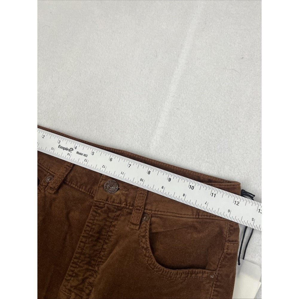 7 For All Mankind Lisha High Rise Velvet Bootcut Jeans Brown 25 NWT 7E057V65 CML - Picture 6 of 8